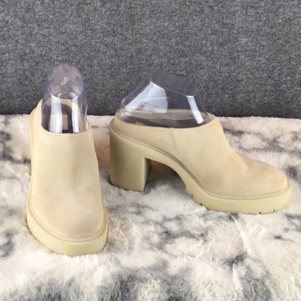 Dolce Vita‎ Platform Suede Mules Clogs Lug Sole in Sand Size 7